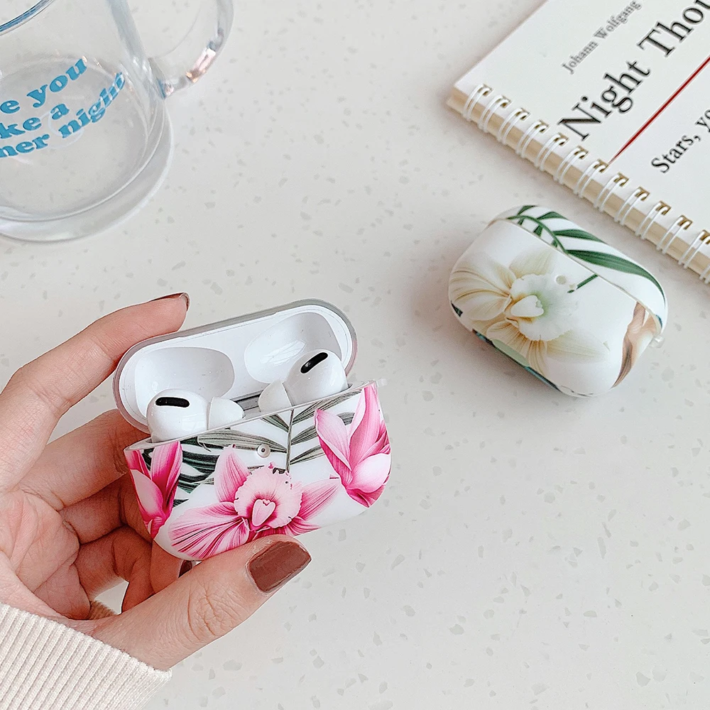 Мягкий IMD Bluetooth беспроводной чехол для наушников с цветочными листьями Apple Air Pods Pro