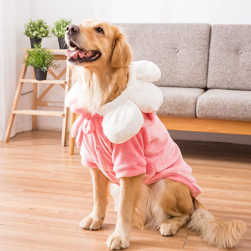 Roupas para Grandes Grande Cachorro Pijamas Casa Casual Wear Outono Inverno Quente Macio Flanela Bonito Cães Labrador Doberman Pet Cabolsas