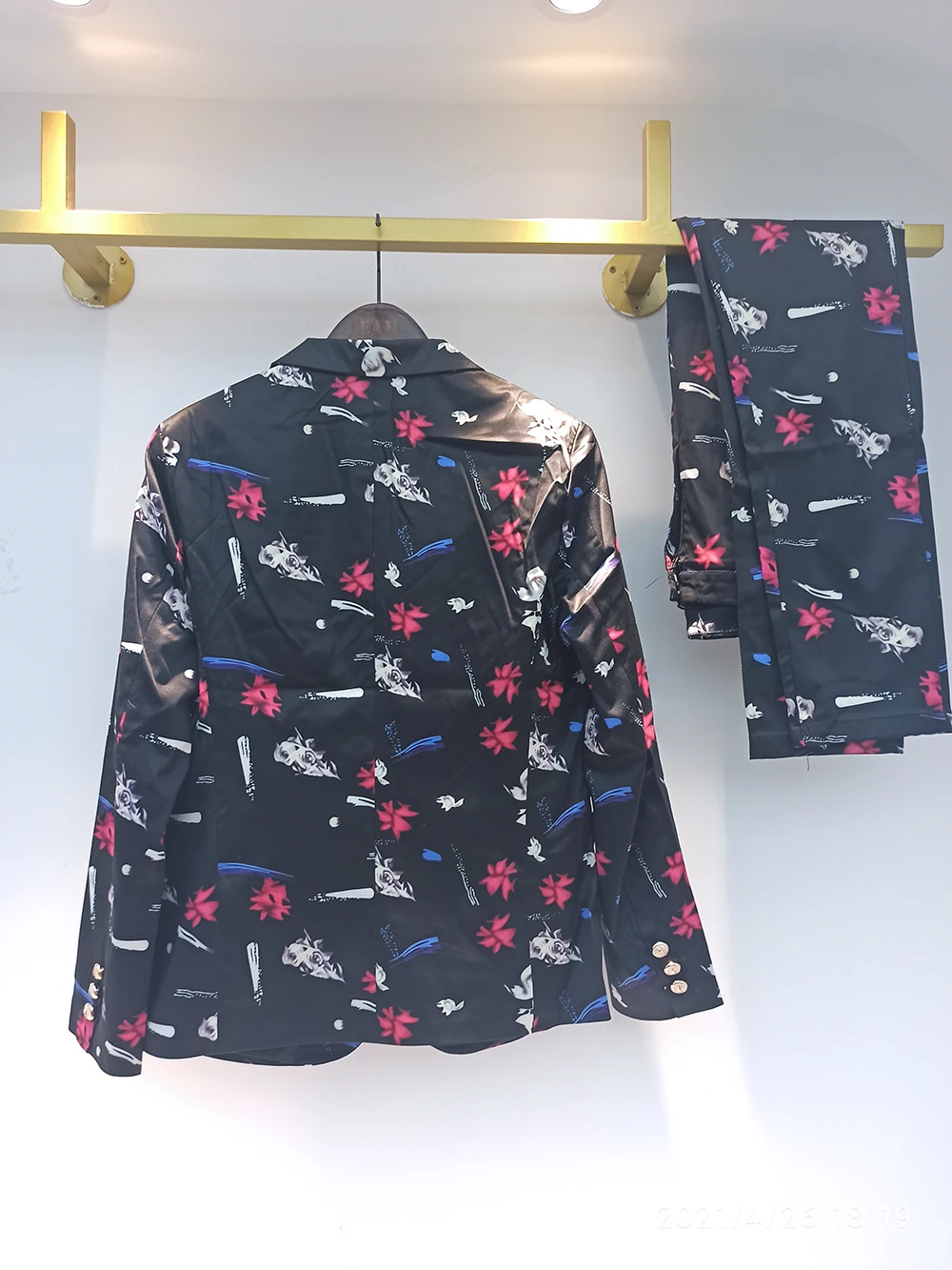 

IEFB Men's Wear 2021 New Men's Letter Printing Slim Suit + Straight Suit Pants For Male Spring Two Pieces Sets For Male 9Y3664