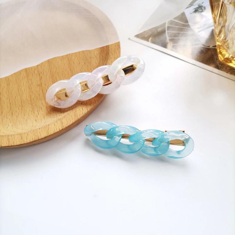 

Trendy Resin Hair Clips Pin For Women Fashion Geometric Acrylic Barrettes Headwear Girls Sweet Head Accessories Gifs