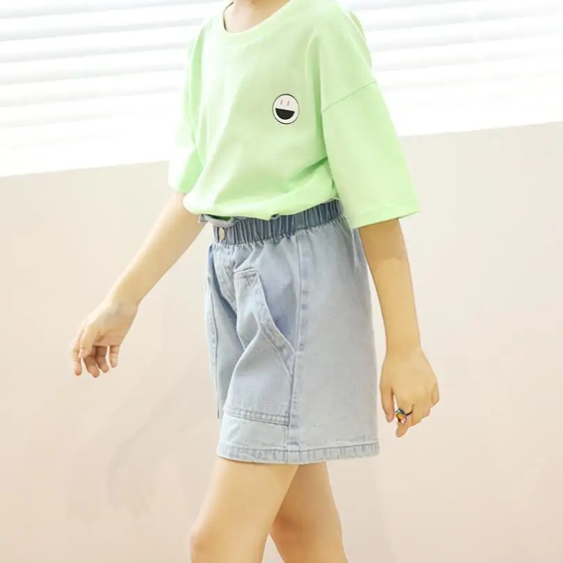 Джинсовые шорты для маленьких девочек Новинка лета 2020 детские брюки с большими