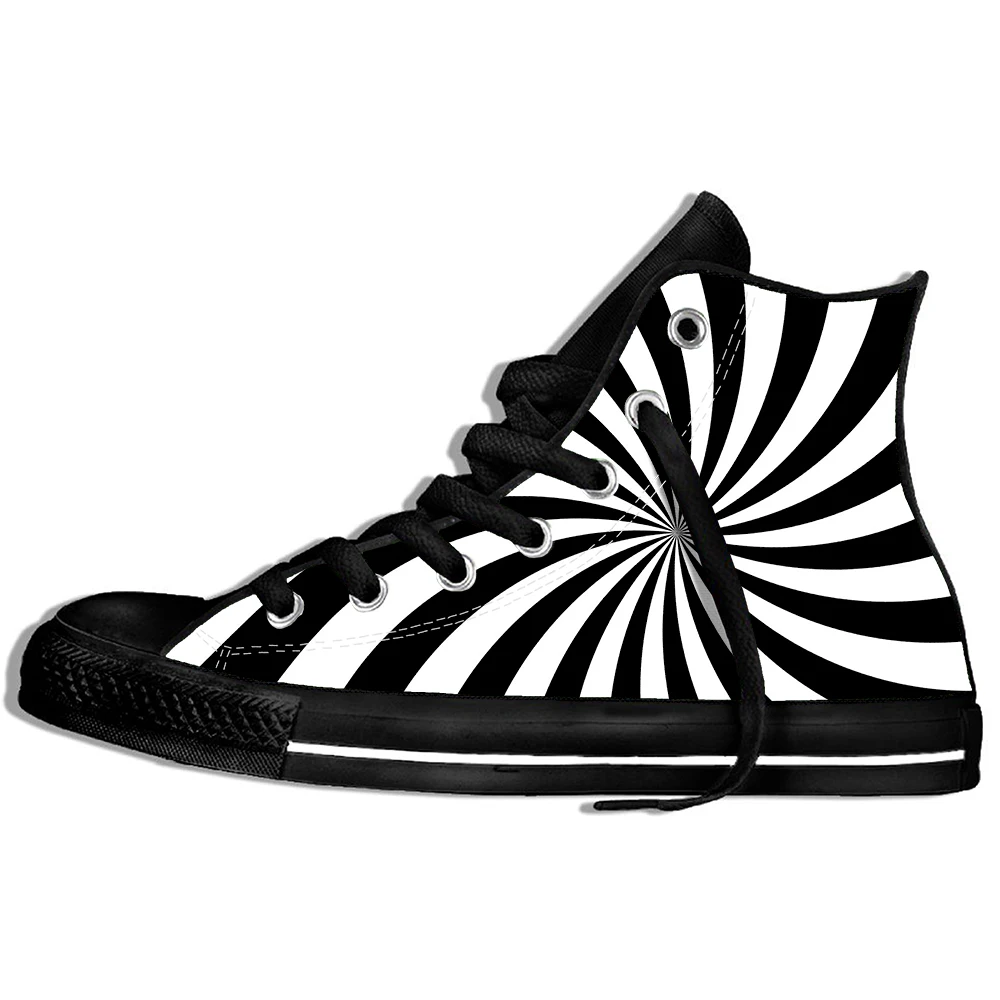 

Гипнотические 3D забавные черные и белые кроссовки с дырками для головокружения в стиле Харадзюку хип-хоп модная летняя осенне-зимняя легка...