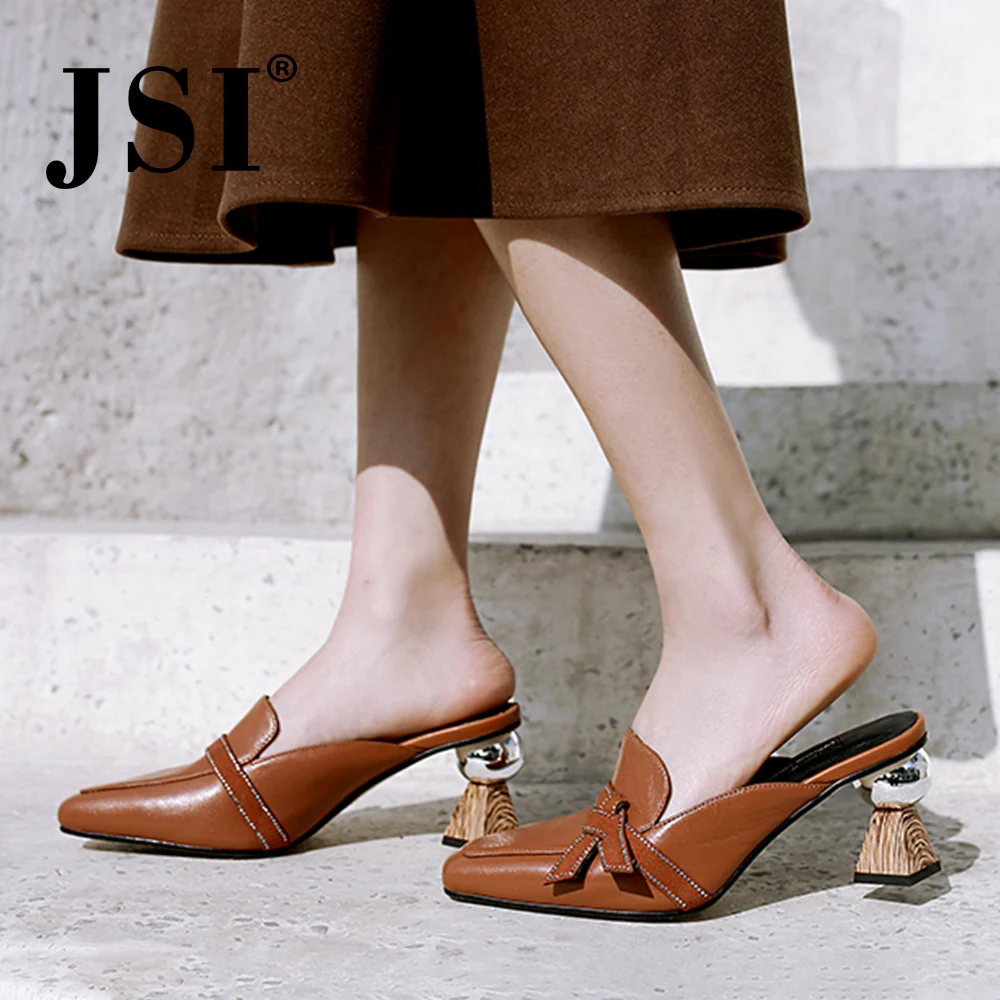 JSI/женские босоножки с квадратным носком Обувь из высококачественной коровьей