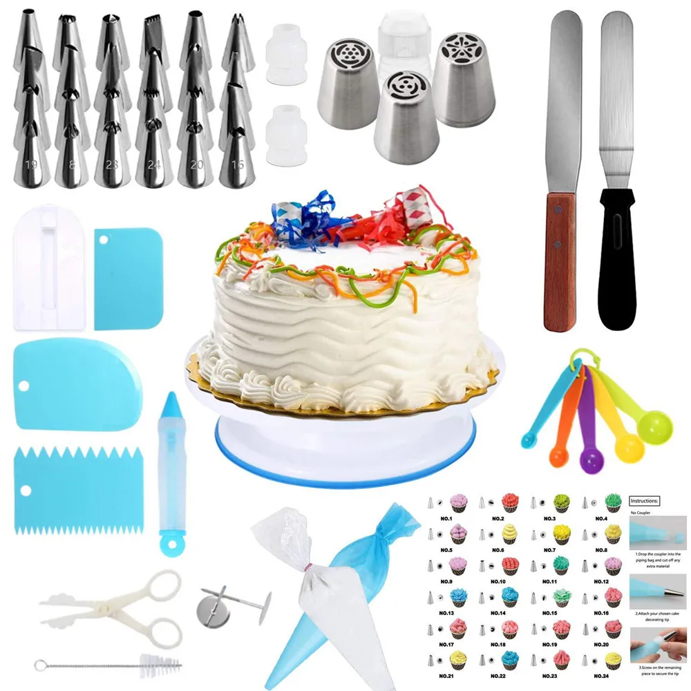 134 шт DIY Многофункциональный комплект для украшения торта поворотного стола