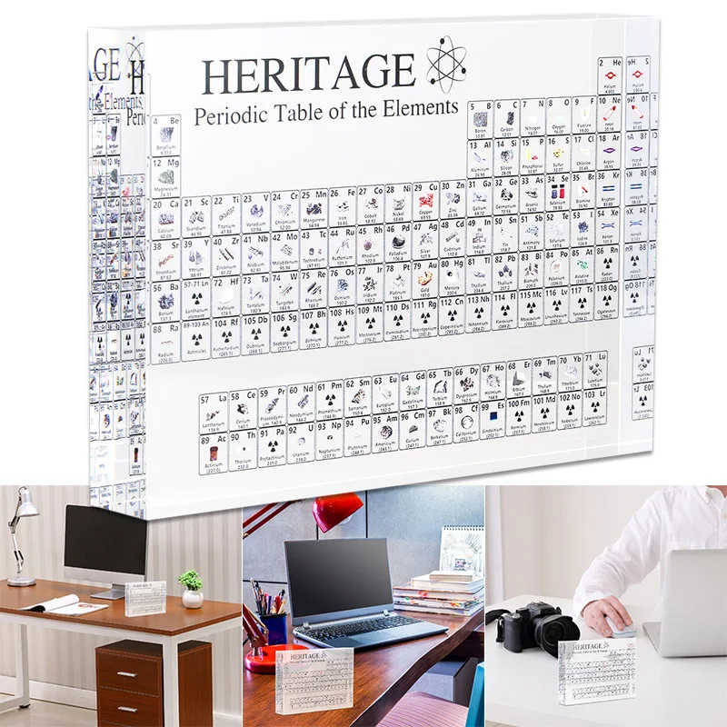 

Newly Acrylic Periodic Table Display with Elements Teacher Students Gifts Crafts Decor TE889