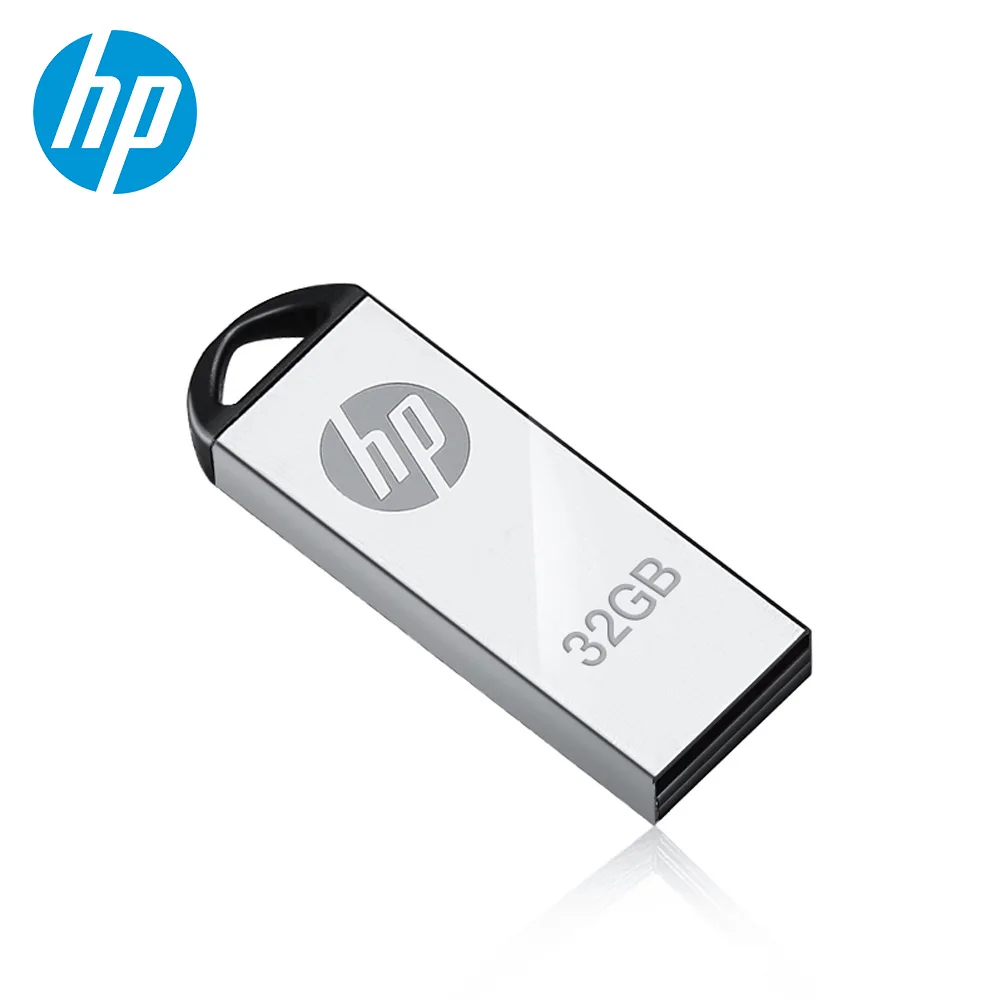 Usb флеш накопитель HP 2 0 серебристый металлический 64/32/16 ГБ|USB флэш-накопители| |