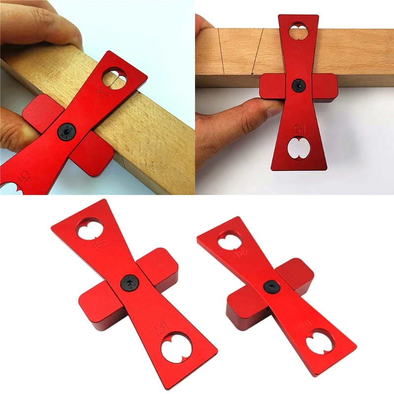 

69HF Woodworking Use Dovetail Ruler Handcut Joints Gauge Dovetail Guide Tool Marking Line on Wood for Carpenter Daily Work