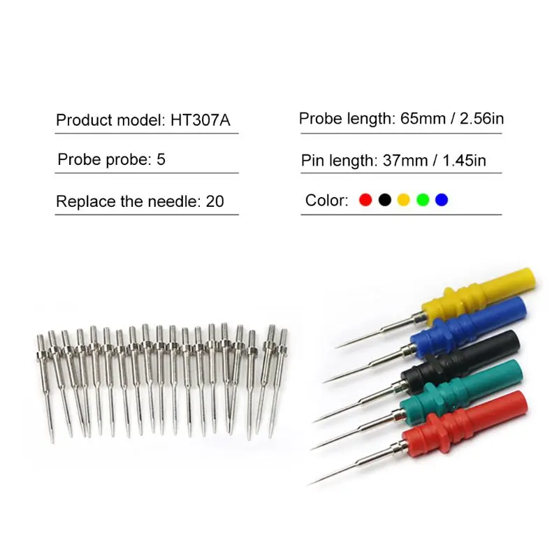 

Automotive Oscilloscope Acupuncture Probe Pins Set Diagnosis Test Repair Tools HT307 Upgrade 5PCS HT307A