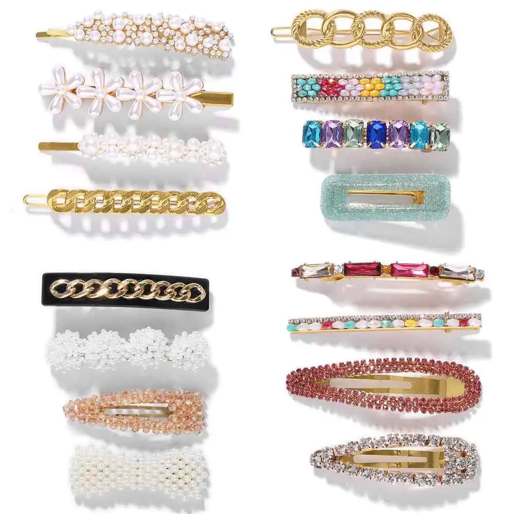 Best lady Trendy Hair Pins Sets For Women Wedding Korean Simulated Pearls Girls Party Bohemian Headwear Gifts Hair Accessories