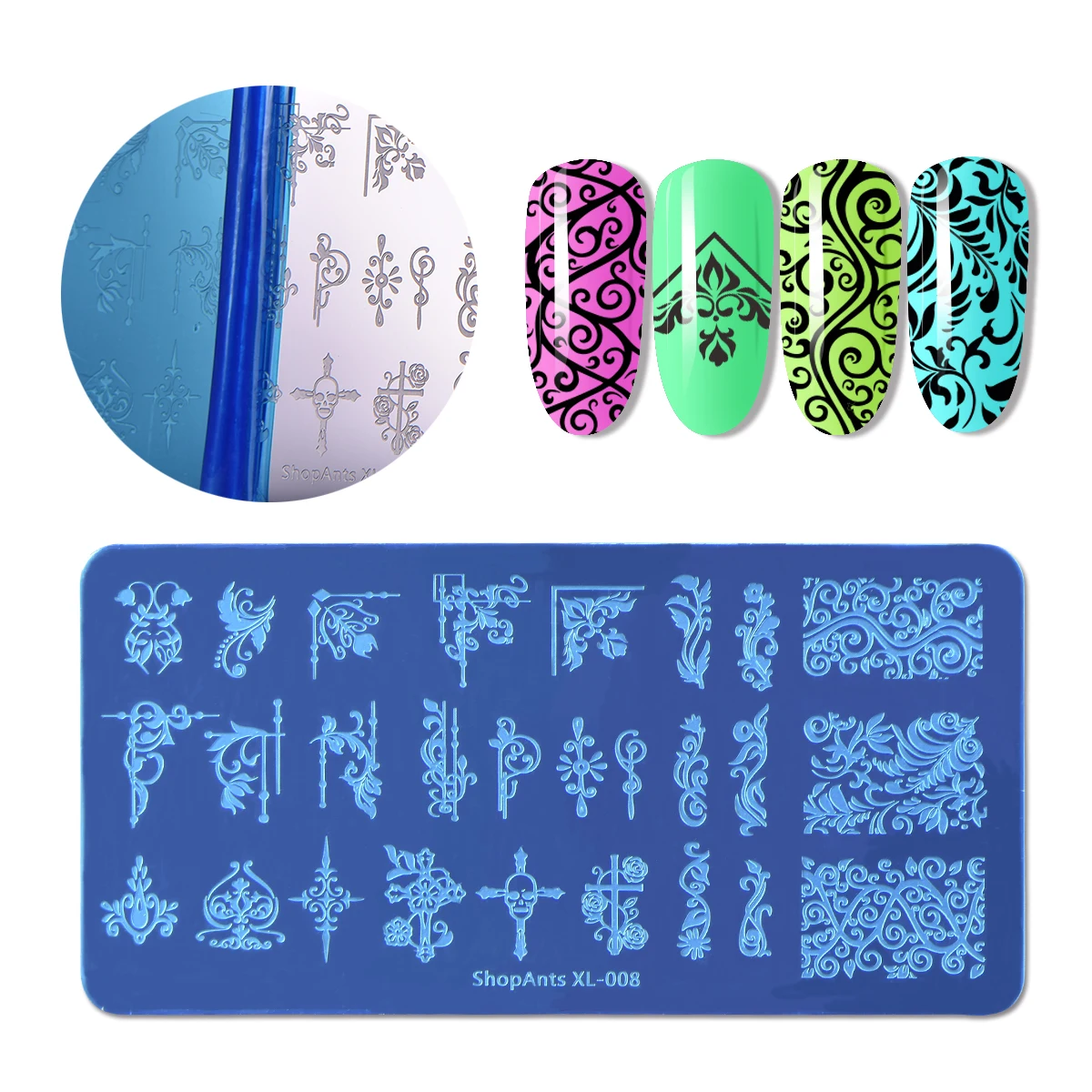 Маникюрный шаблон для стемпинга ногтей 6 х12 см|Шаблоны дизайна ногтей| |