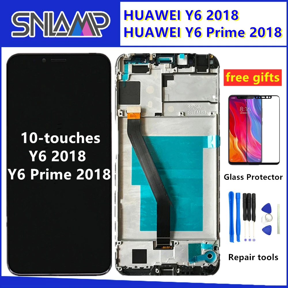 Оригинальный ЖК дисплей для huawei Y6 2018 сенсорный экран + рамка Prime ATU L11 L21 L22 LX1 LX3 L31 L42|