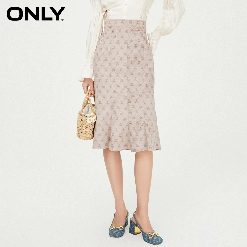 

ONLY winter new style bear cartoon print fashion fishtail skirt skirt female | 121316025