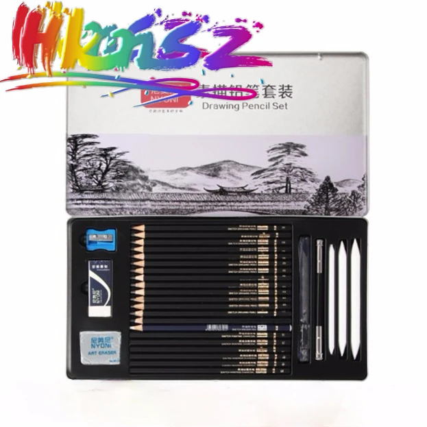 

Набор карандашей для рисования, профессиональный набор для рисования древесным углем, набор деревянных карандашей, товары для творчества д...