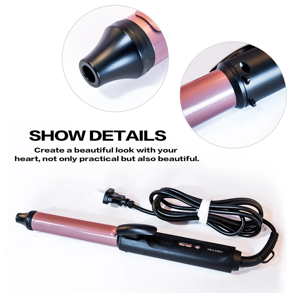 

Electric Hair Curler Professional Spin N curling Iron Ceramic Wand Barrel Wave 2021 Salon Manual Curling Hair Styling Tools
