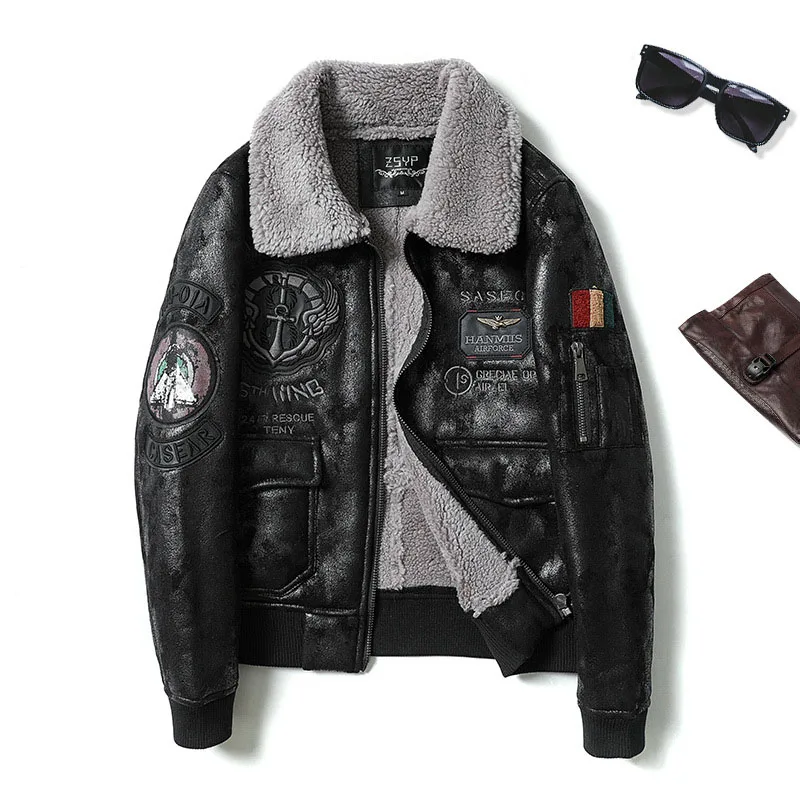 Антоний орицчи черная кожаная замшевая куртка Тренч мужское роскошное меховое