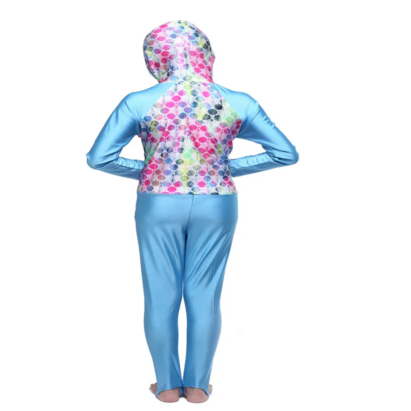 Xl s новый цельный костюм детский мусульманский купальный с полным покрытием