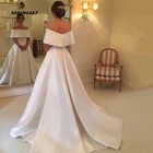 Женское атласное свадебное платье It's yiiya, белое платье невесты с открытыми плечами на заказ на лето 2021