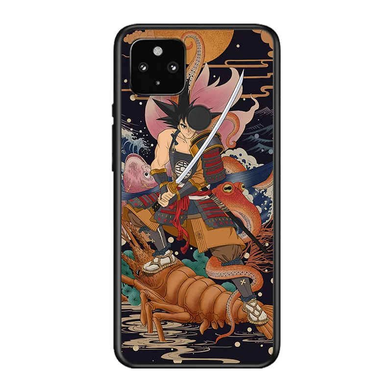 

Japanese Mythology Ghost Art Soft TPU Silicone Black Cover For Google Pixel 5 4A 5G 4 XL Phone Case