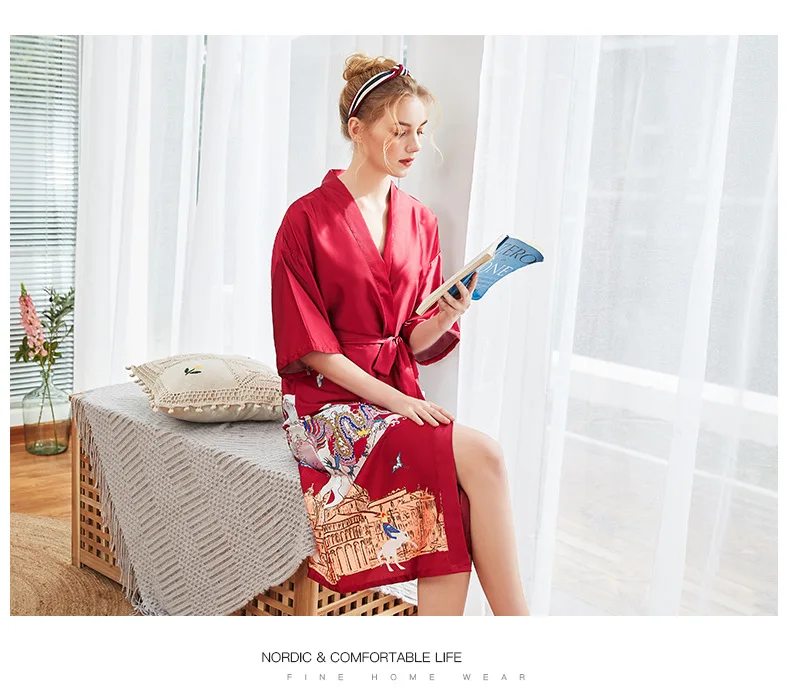 MS платье пижамы свадебное платье невесты пижамы невесты сексуальные женские пижамы поддельные шелковые платья домашний халат длинный Весна и лето