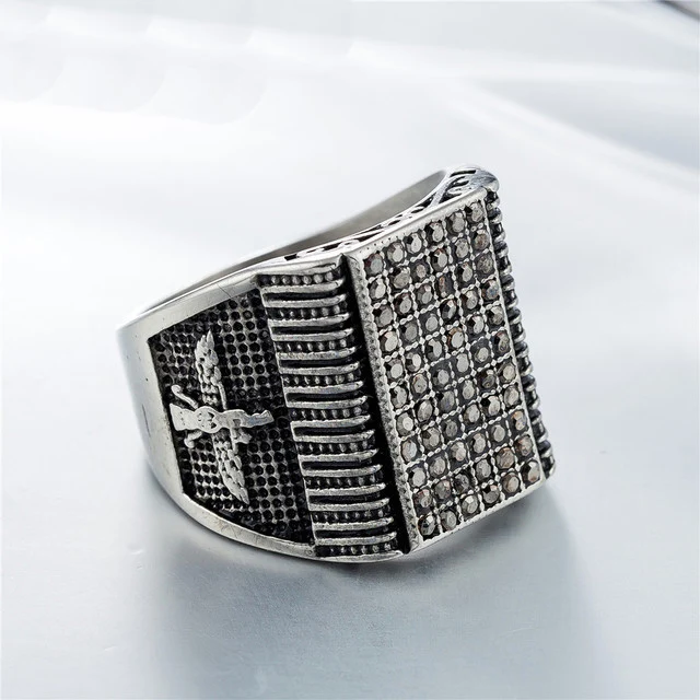 Titainium Винтажное кольцо из стали Iran фаравахар Ахура Mazda двухтоновые кольца Zoroastrian