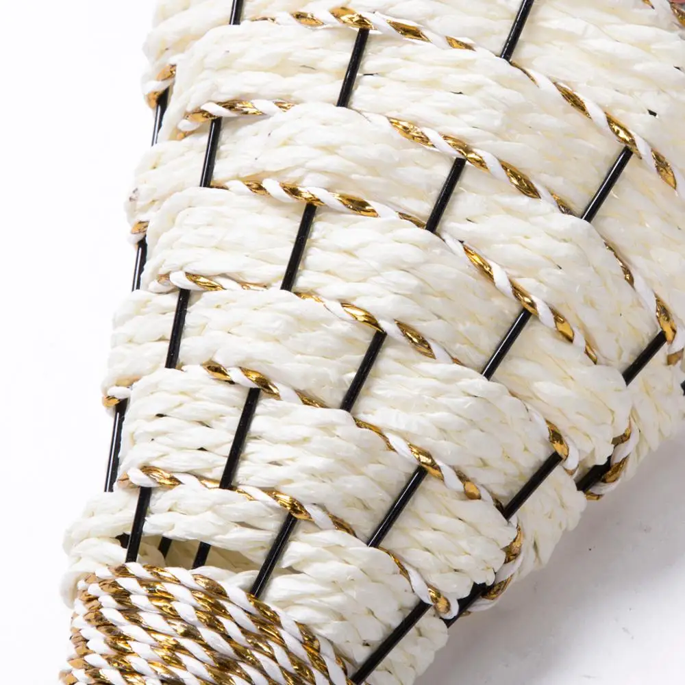 Натуральная плетеная корзина для цветов Декор стены комнаты подвесной горшок