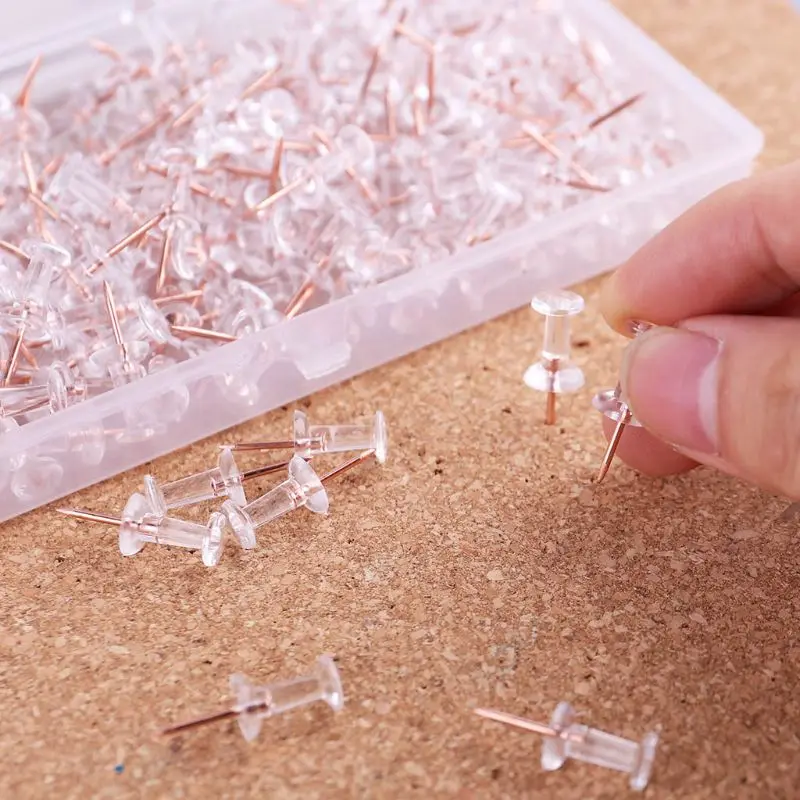 

200pcs Push Pins Thumb Thumbtack Board Drawing PhotoWall Studs Office Supplies