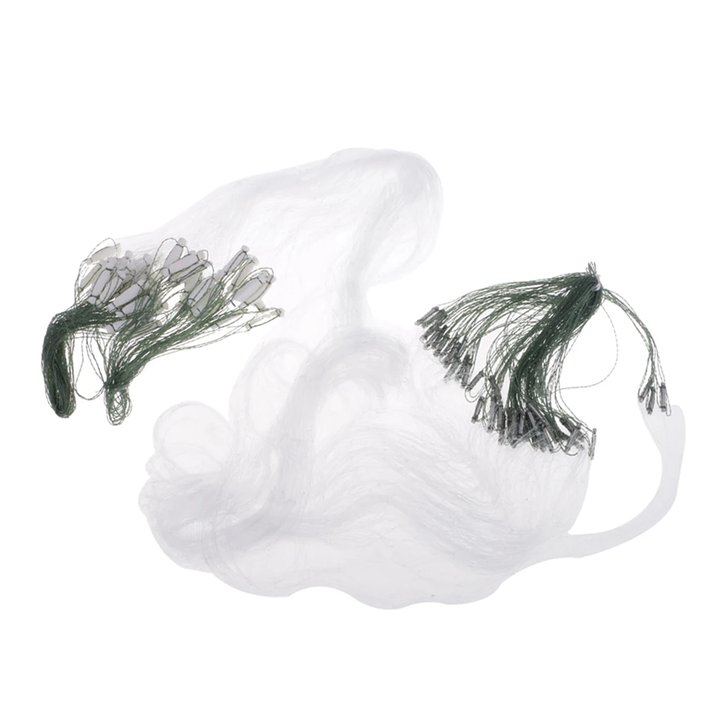 Рыболовная сеть однослойная нейлоновая жаберная 15 м x 1 2 прочные аксессуары