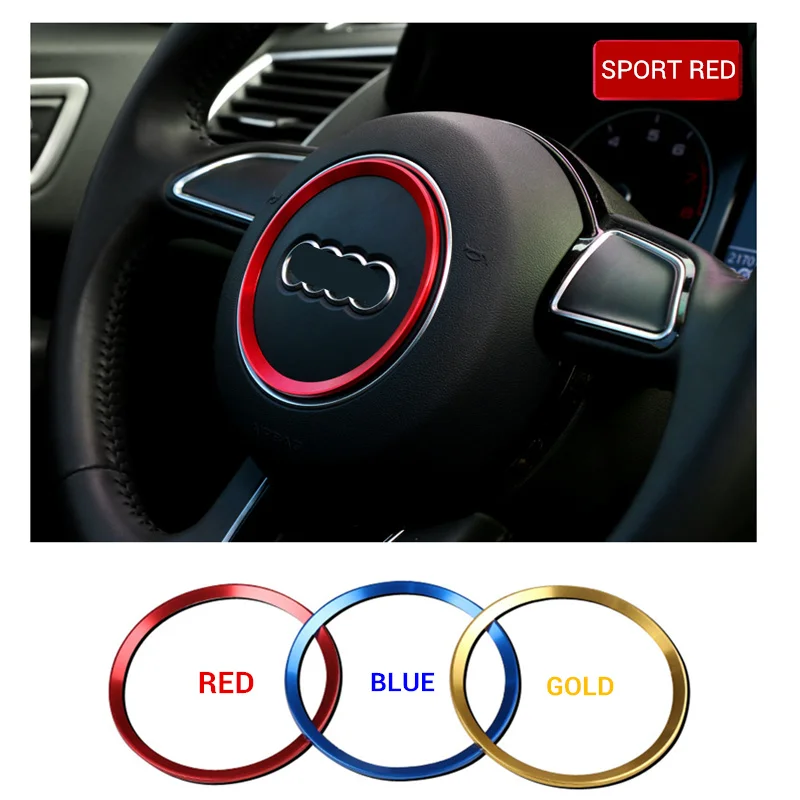 Автомобильные аксессуары кольцо на рулевое колесо из алюминиевого сплава для Audi
