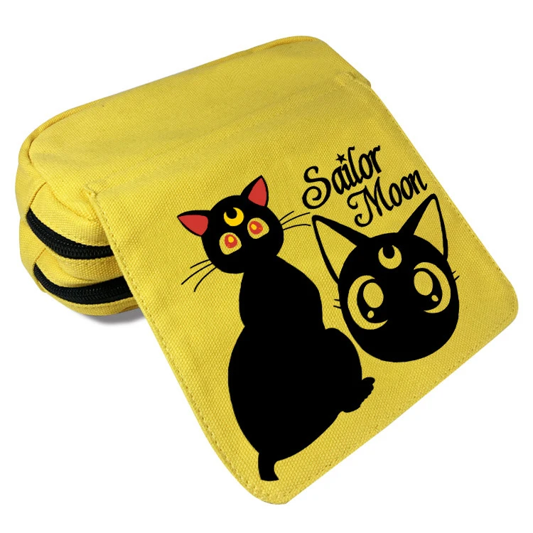 Мультфильм Аниме Сейлор Мун Косплей Цукино Усаги пенчехол кошка сумка карандаш
