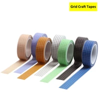 7rollslot colorfulgrid washi tape adhesive writable masking tapes for diy scrapbooking decoration stationery tape