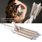 Щипцы для завивки волос тройные щипцы керамический стиль r Профессиональный парикмахерский инструмент выпрямитель для волос Электрический стиль для волос