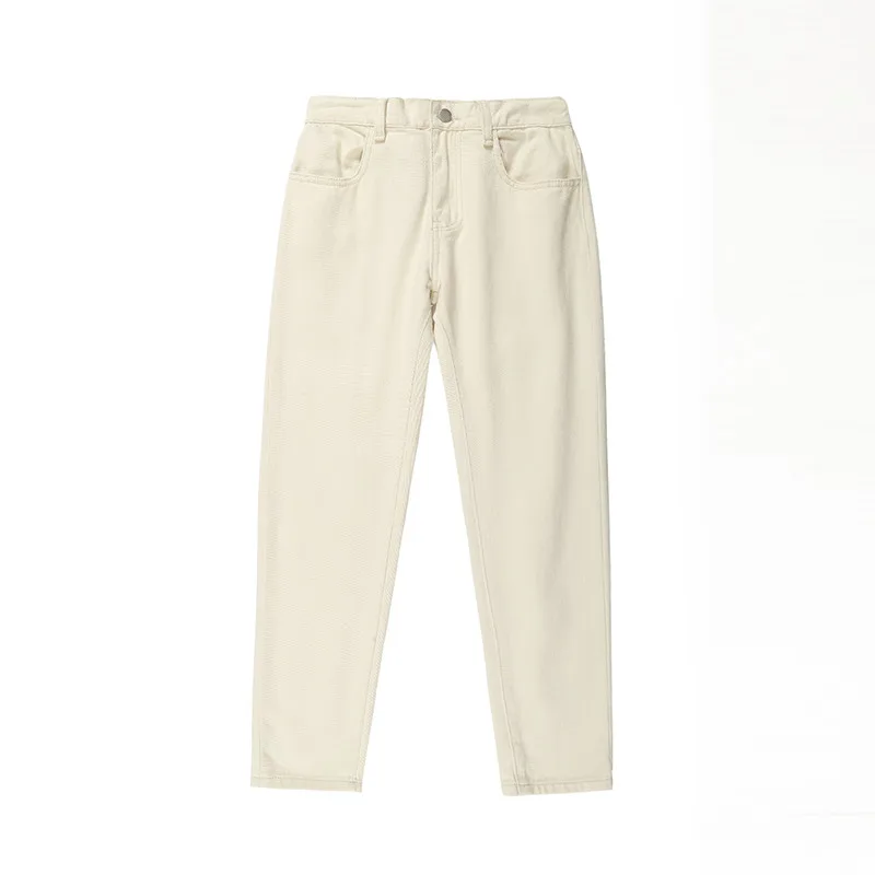 Новинка 2019 женские штаны шаровары джинсы летние высокая талия одноцветные