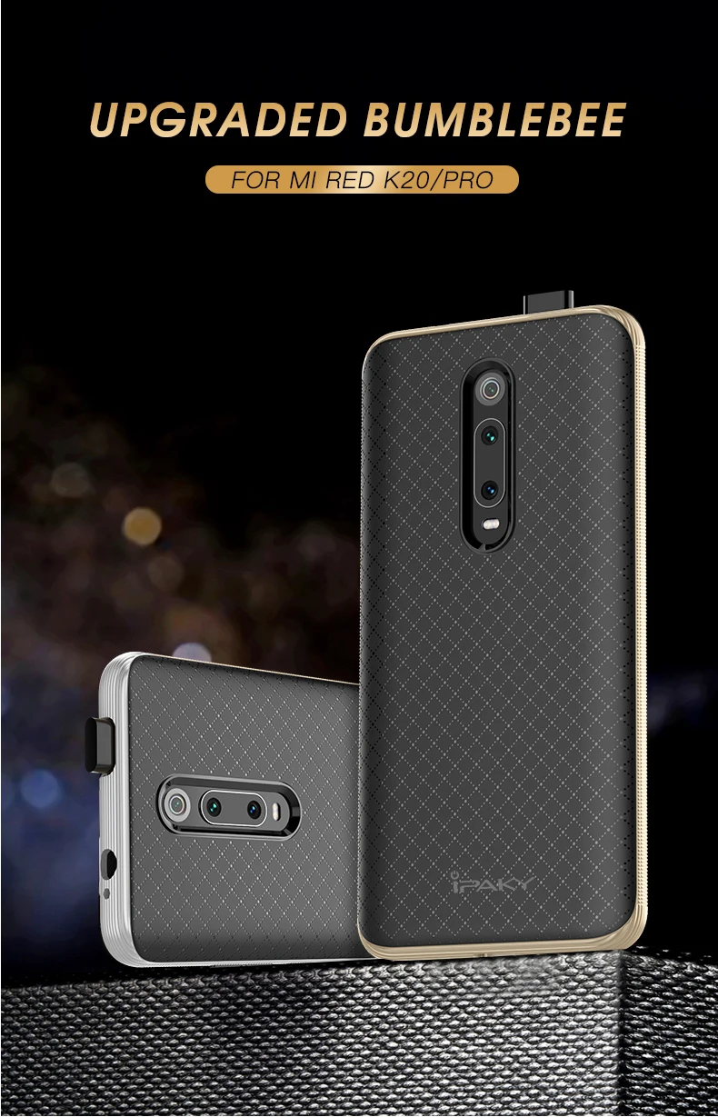 Для Red mi K20 Чехол IPAKY PC бампер силиконовый mi 9T мягкая задняя 2 в 1 Гибридный противоударный бронированный чехол для Xiao mi Red mi K20 Pro Чехол