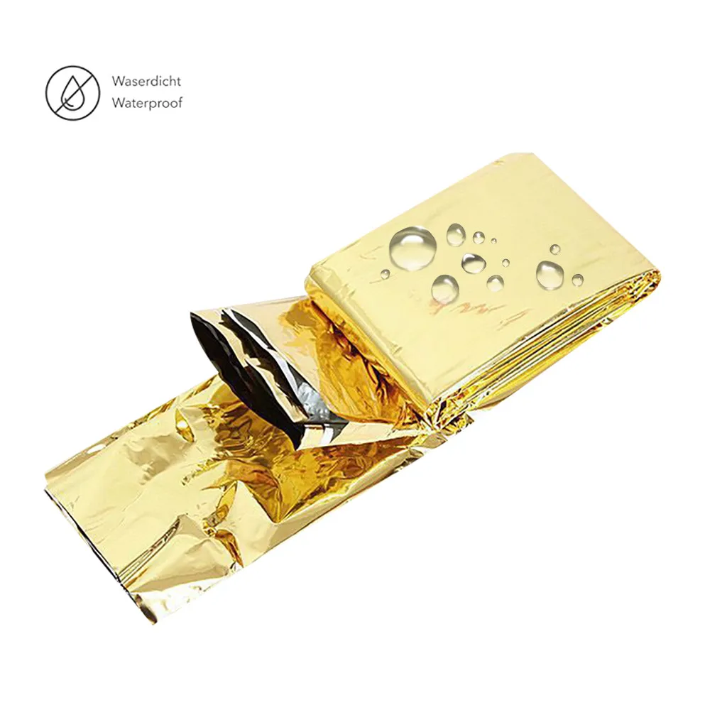 

Outdoor Waterproof Emergency Blanket Lifesaving Thermal Insulation First Aid Rescue Blanket 210 x160cm 2020 new arrival
