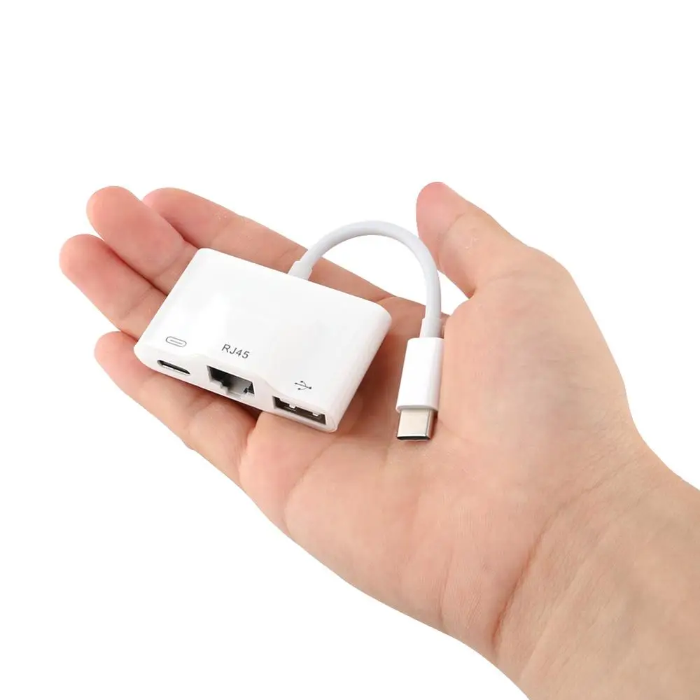 USB-C концентратор к USB type C RJ45 адаптер Поддержка PD Быстрая зарядка для samsung Galaxy huawei