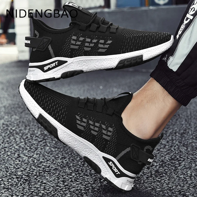 Student Men Running Shoes Summer Mesh Male Sneakers Breathable Lightweight Running Jogging Travel Sports Shoes Zapatillas Tenis