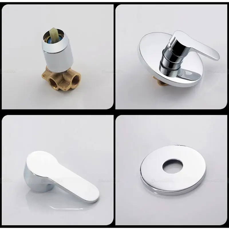 

Chrome Shower Faucets Wall Mounted Bathtub chrome Shower Mixer Tap Bath Shower Set