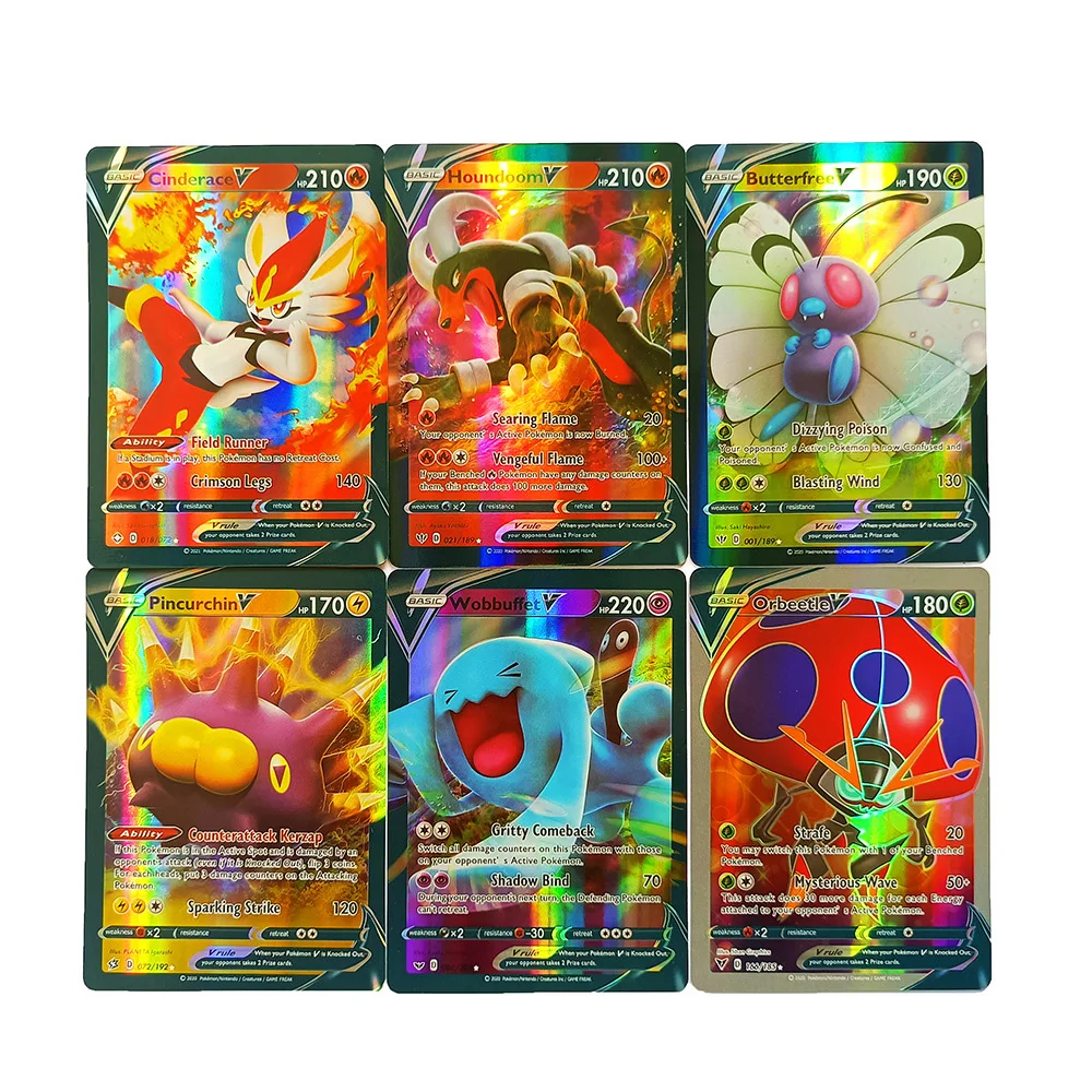50-300Pcs Pokemons GX Card Shining TAKARA TOMY Cards Children Toy Game TAG TEAM VMAX V MAX Battle Carte Trading | Игрушки и хобби