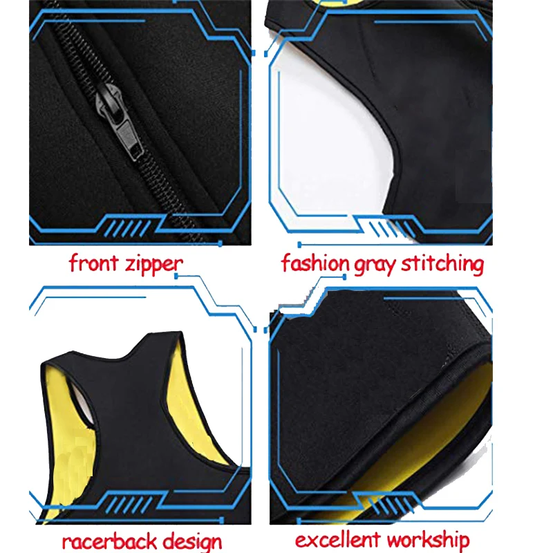 

Neoprene weight loss vest for men, belly fat burner