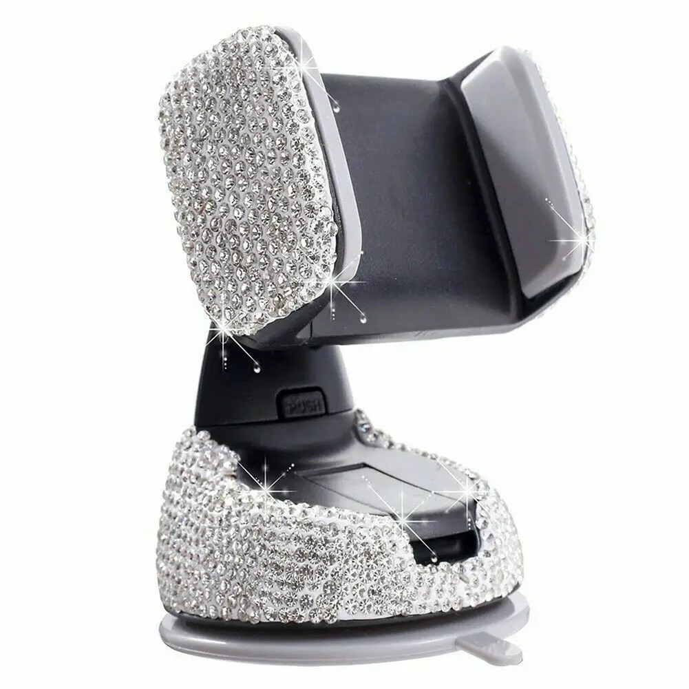 

Auto Decoration Rhinestones Crystal Car Phone Holder For Dashboard Air Vent Mount Phone Holder With Colorful Shining Diamonds