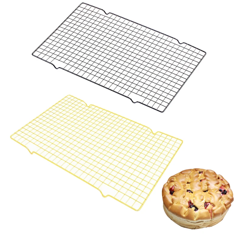 

1PC Cake Cooling Rack Grid Nonstick Drying Stand Household Kitchen Baking Pan Holder Tool Stainless Steel Bread Biscuit Tray Net