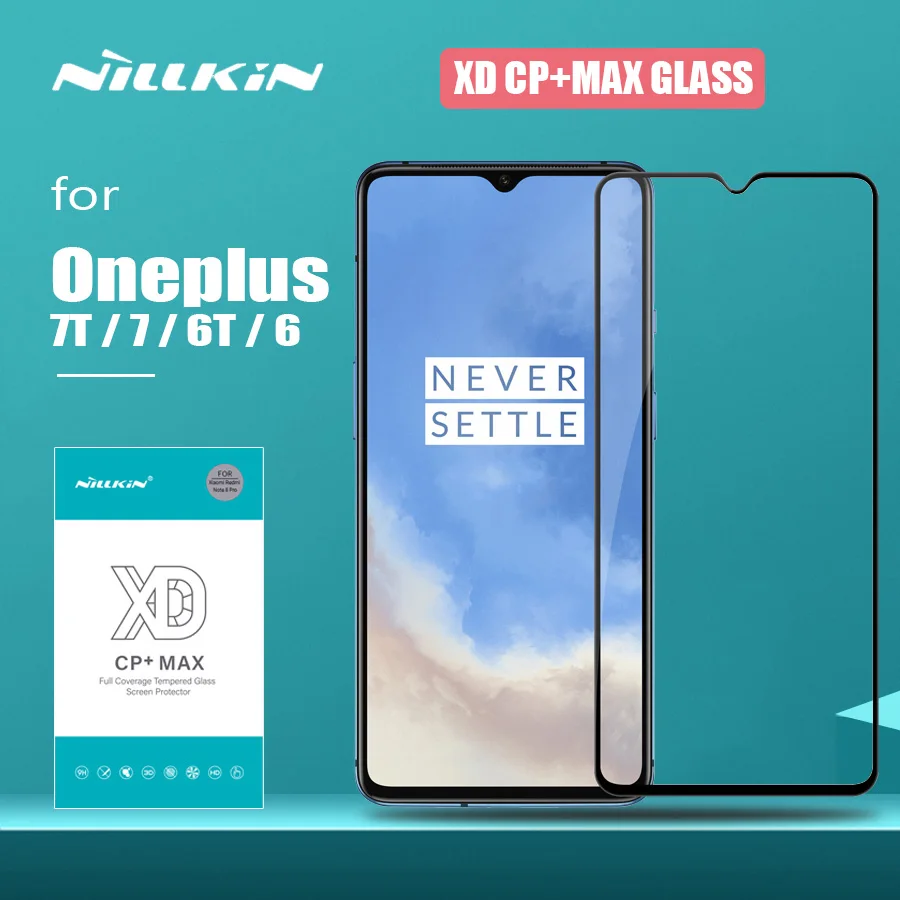 Для Oneplus 7T 7 6 6T стекло Nillkin XD CP+ Pro Полное покрытие закаленное стекло Защита экрана для Oneplus 7T 6T 7 6 Nilkin 3D стекло