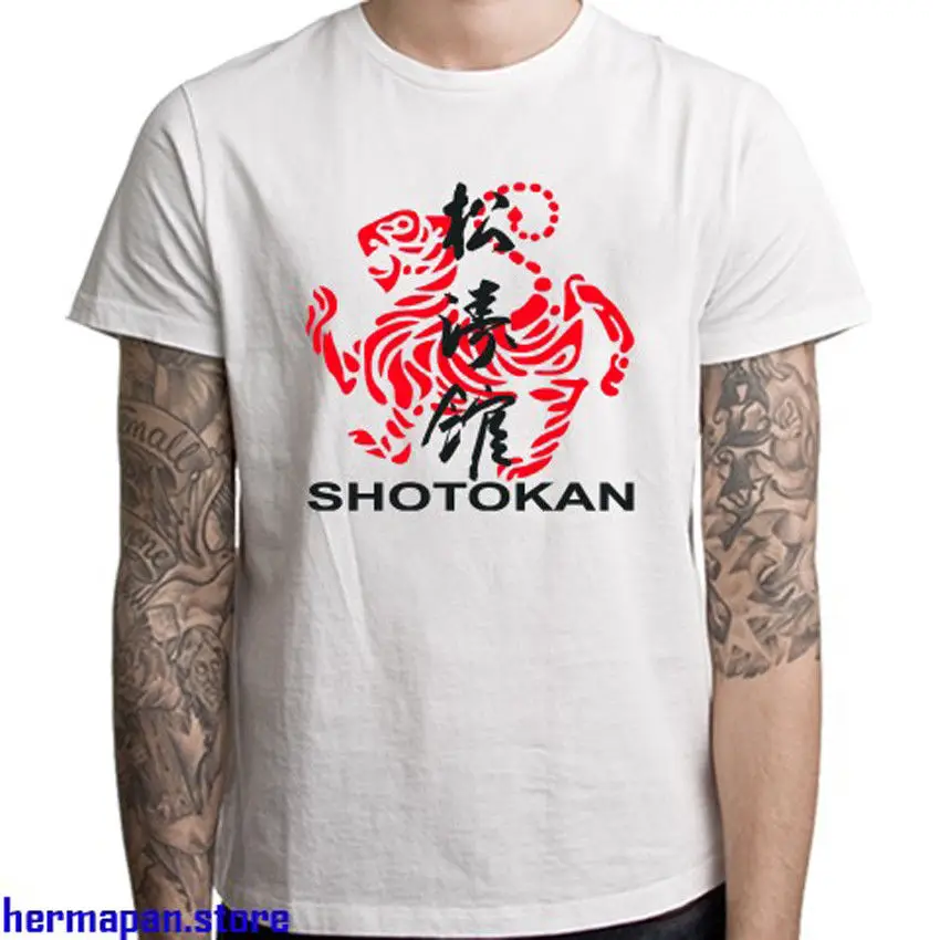 Shotokan боевое искусство карате Логотип Мужская белая футболка Размер S до 3XL 2019
