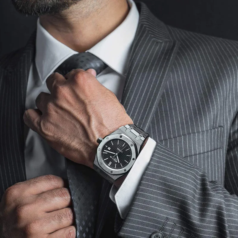 

FEICE new FM019A automatic mechanical watch men's watch luminous steel band watch