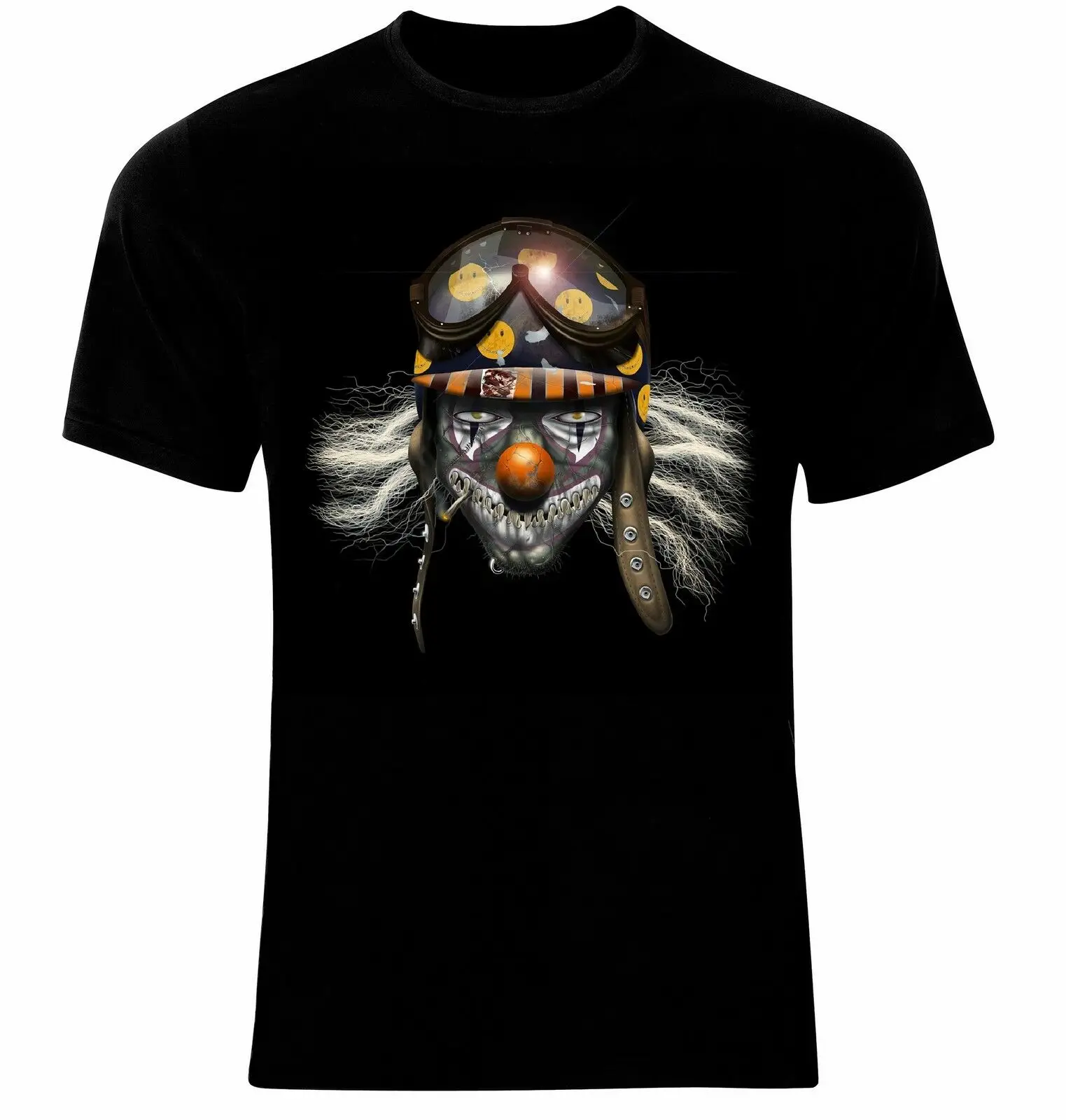 

Funny Evil Clown Motor Rider Joker Motor Rider T-shi. Summer Cato Sho Mouw O-ne ntlemen New S-3XL