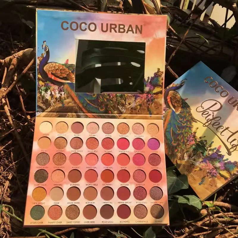 48 цветов больших теней для век с павлином водостойкая палитра матовых