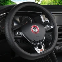 leather steering wheel cover for volkswagen jetta magotan cc tiguan l tiguand four seasons universal grip free hand sewing