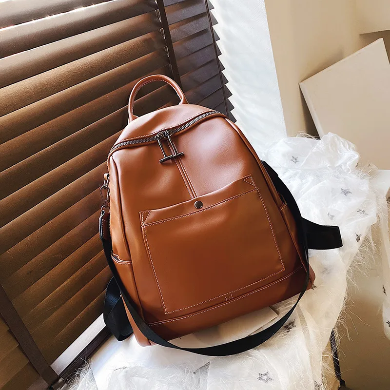 Винтажный женский рюкзак из высококачественной искусственной кожи дорожные