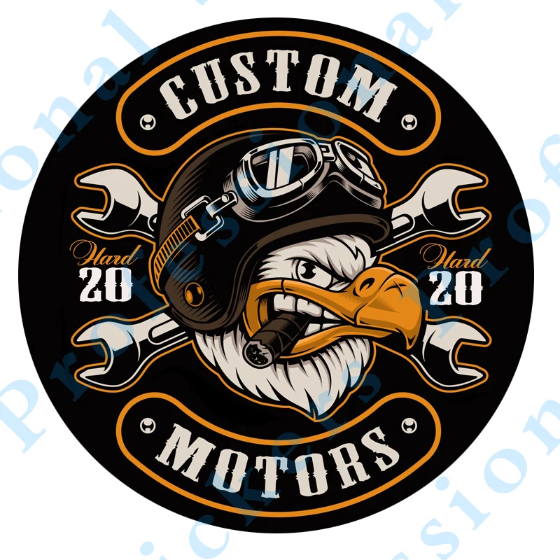 S Motors Bald Eagle Pilot New York Sticker Decal Motorcycle 