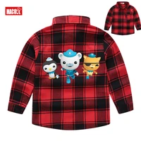 new toddler kids baby boys printed plaid shirt long sleeve fashion back letter printed children clothes long sleeve plaid shirts